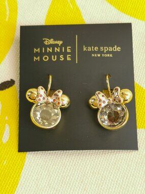 Kate Spade Minnie Mouse Leverbacks Earrings - Gold